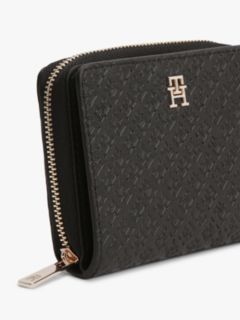 Hilfiger Icon Debossed Zip-Around Flap Wallet — Black 3