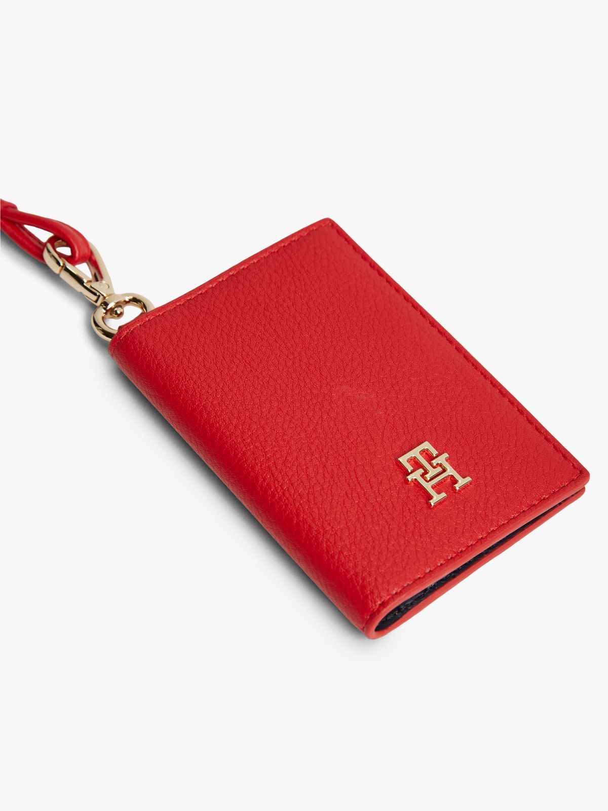 Hilfiger Icon Card Holder With Strap — Red
