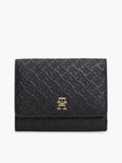 Hilfiger Icon Debossed Trifold Wallet — Black 1