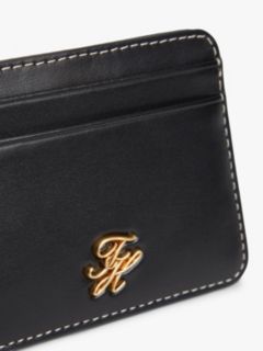 Logo Plaque Leather Card Holder — Black 3