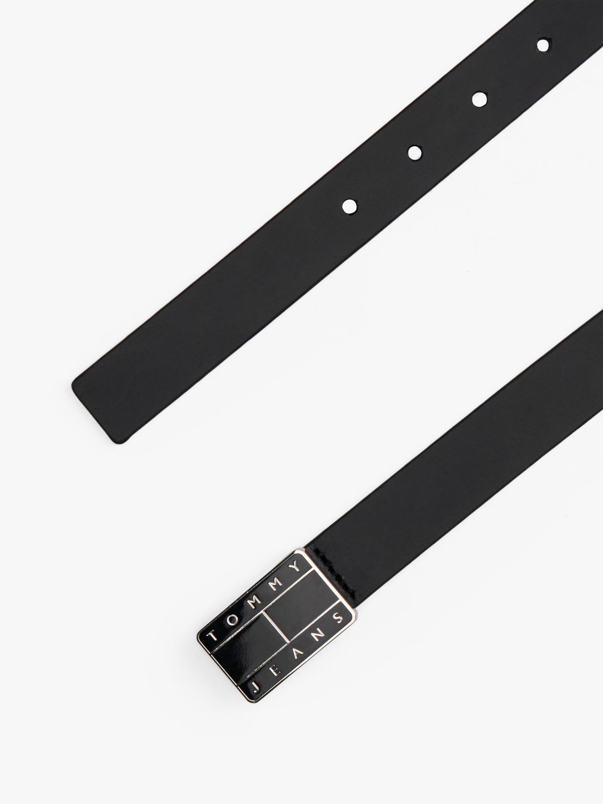 Heritage Plaque Buckle Leather Belt — Black