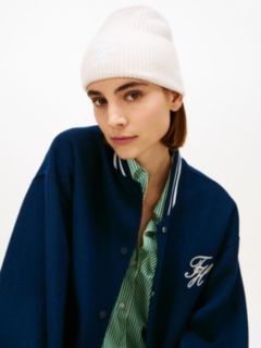 Cashmere Blend Logo Embroidery Beanie — Beige 4