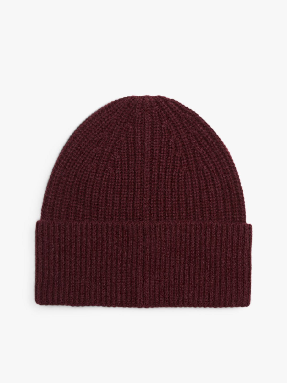 Cashmere Blend Logo Embroidery Beanie — Red
