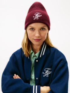 Cashmere Blend Logo Embroidery Beanie — Red 4