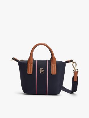 blue signature crossbody tote bag for women tommy hilfiger