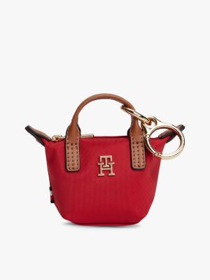 charm pochette tote con portachiavi red da donne tommy hilfiger
