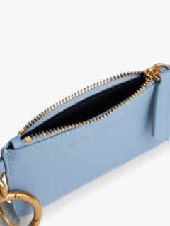Multi Charm Leather Keyring Purse — Blue 4