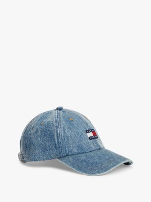blue heritage denim-baseball-cap mit logo für damen - tommy jeans