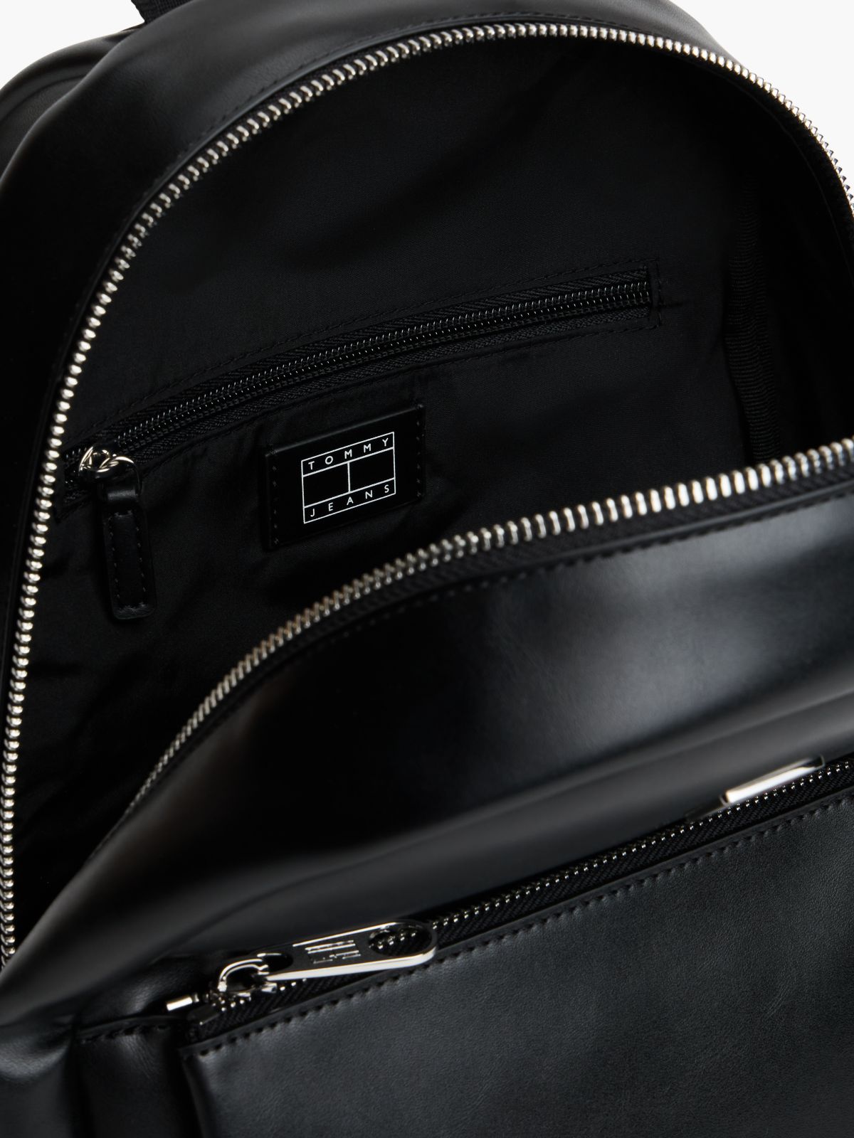 Logo Charm Dome Backpack — Black