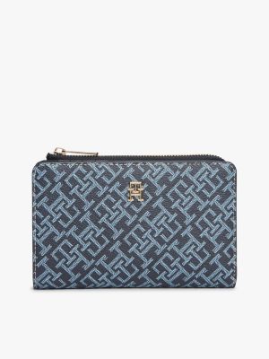 portafoglio hilfiger icon th monoplay blue da donne tommy hilfiger