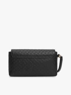Hilfiger Icon Debossed Logo Flap Pouch — Black 2