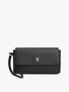 Hilfiger Icon Debossed Logo Flap Pouch — Black 1