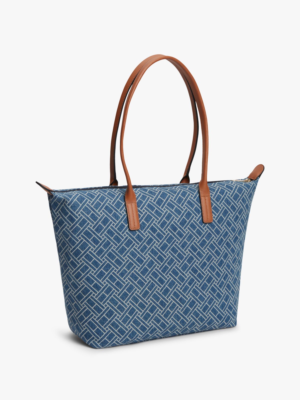 Flag Denim Tote Bag — Blue