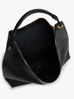 Leather Tassel Hobo Bag — Black 4