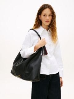 Leather Tassel Hobo Bag — Black 5