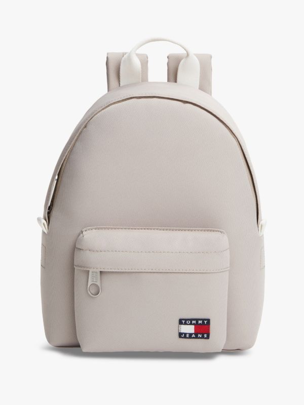 Essential Logo Dome Backpack — Beige