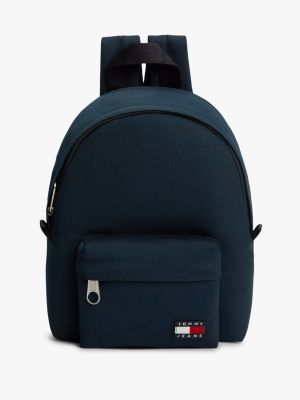 blue essential logo dome backpack for women tommy jeans