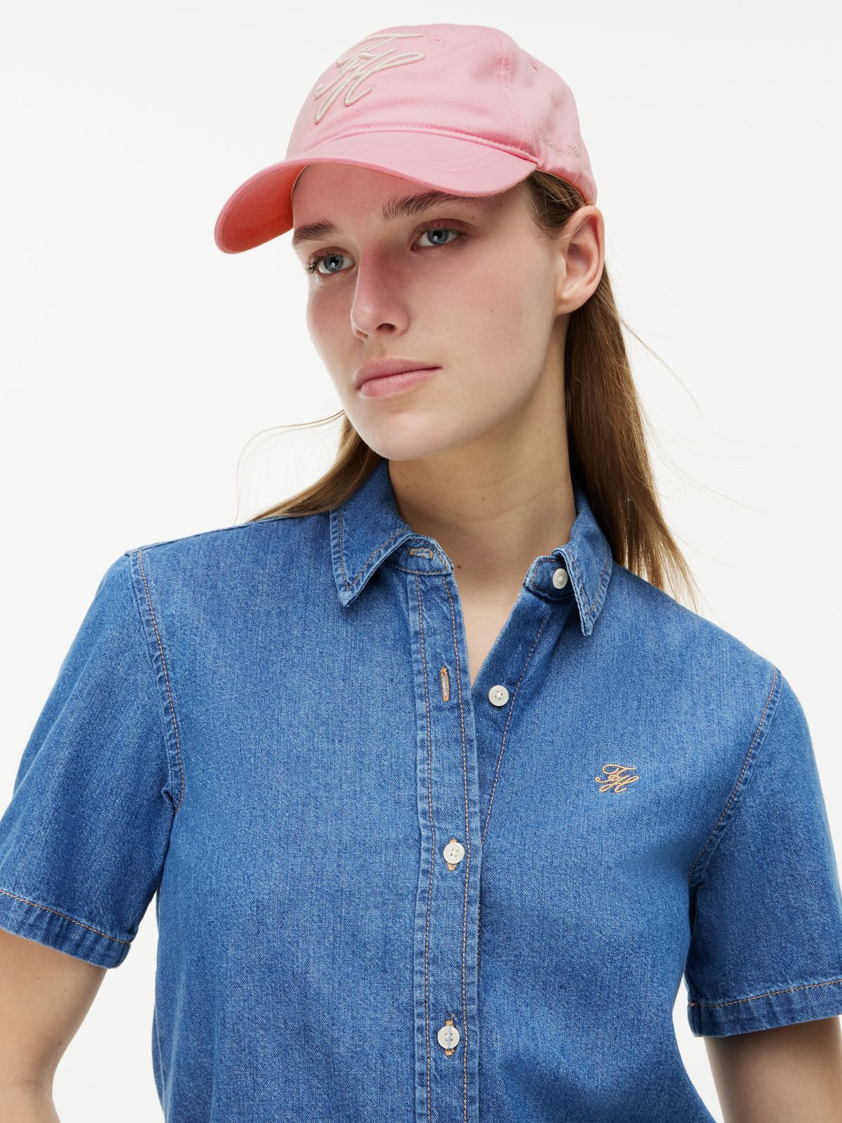 Logo Embroidery Baseball Cap — Pink