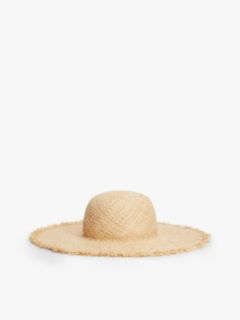 Logo Plaque Woven Straw Hat — Khaki 2