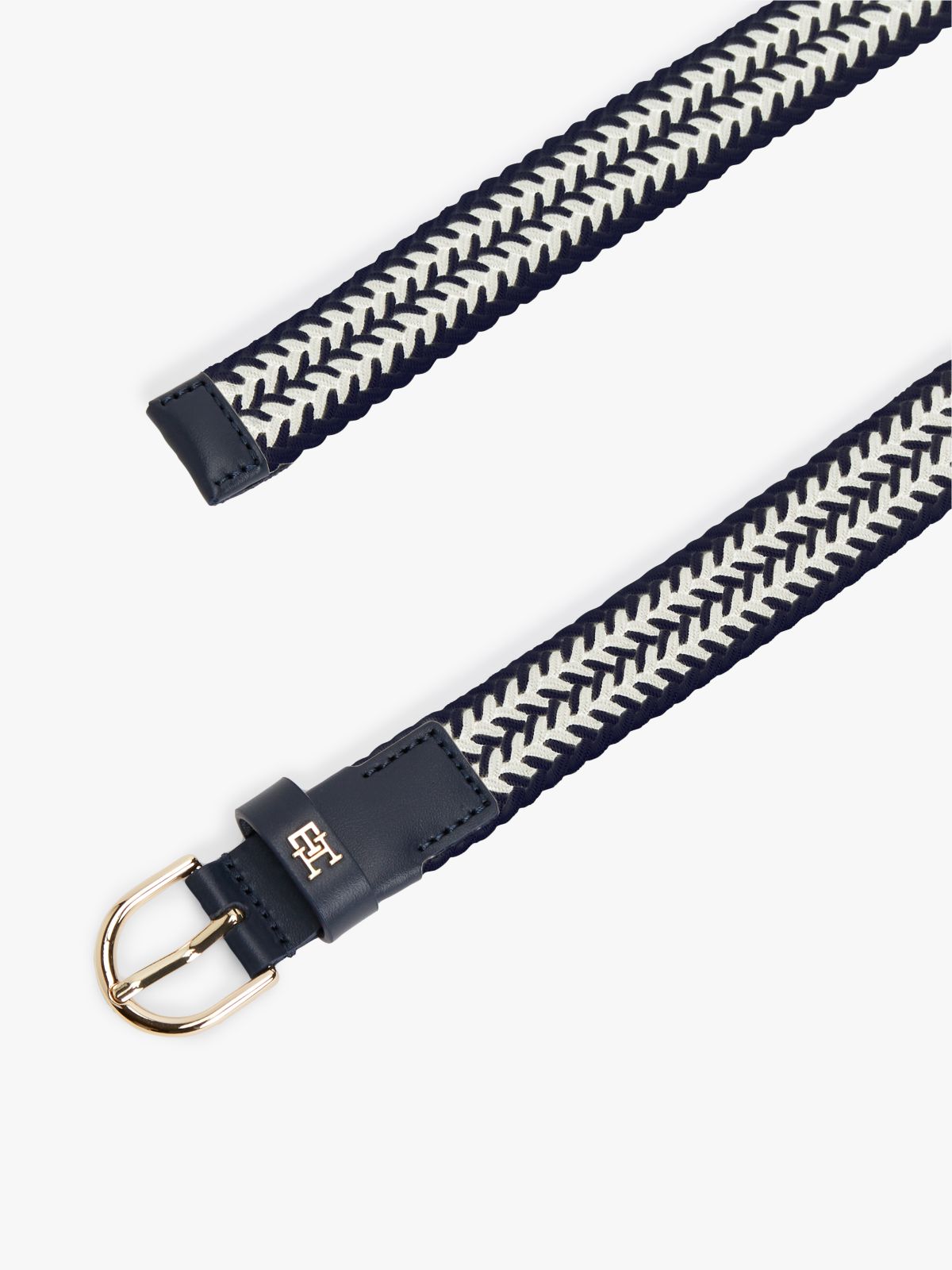 Essential TH Monogram Braided Elastic Belt — Multi