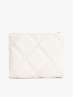 Quilted TH Monogram Bifold Wallet — Beige 2