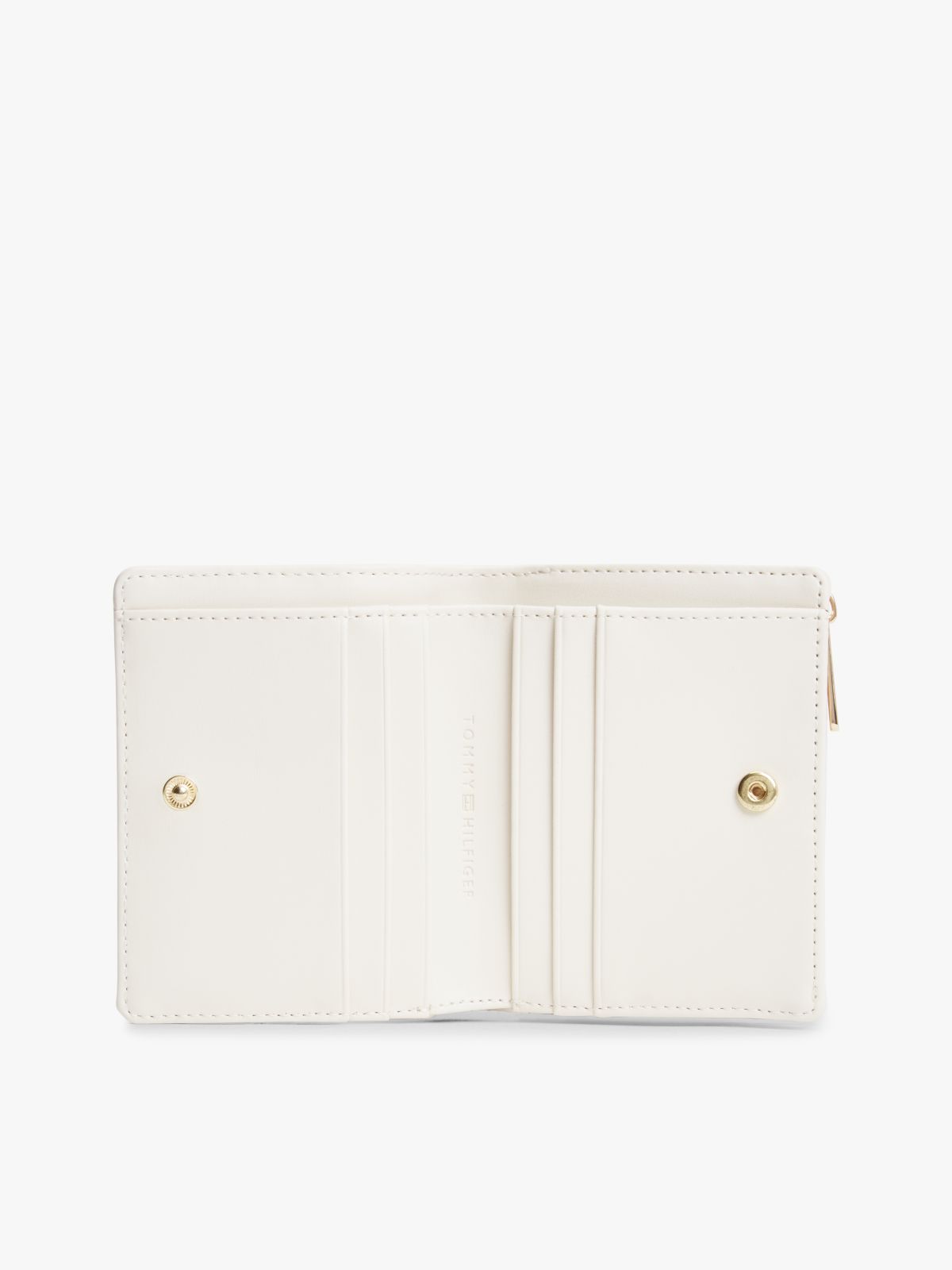 Quilted TH Monogram Bifold Wallet — Beige