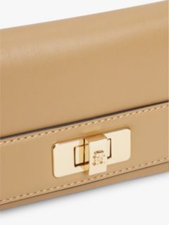 Modern TH Monogram Turn Lock Trifold Wallet — Khaki 4