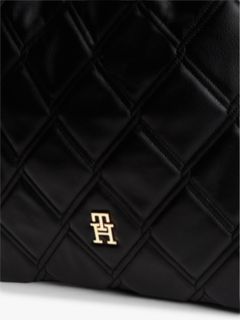 TH Monogram Quilted Tote Bag — Black 5