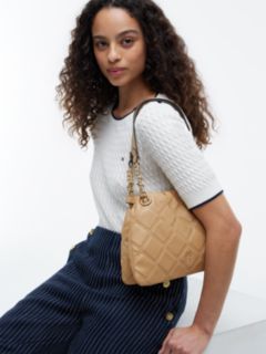 TH Monogram Quilted Tote Bag — Khaki 2