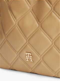TH Monogram Quilted Tote Bag — Khaki 5