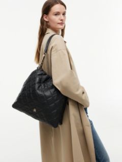 TH Monogram Quilted Tote Bag — Black 2