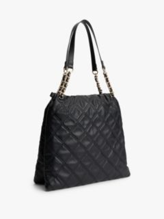 TH Monogram Quilted Tote Bag — Black 3