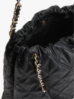 TH Monogram Quilted Tote Bag — Black 4