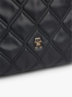 TH Monogram Quilted Tote Bag — Black 5