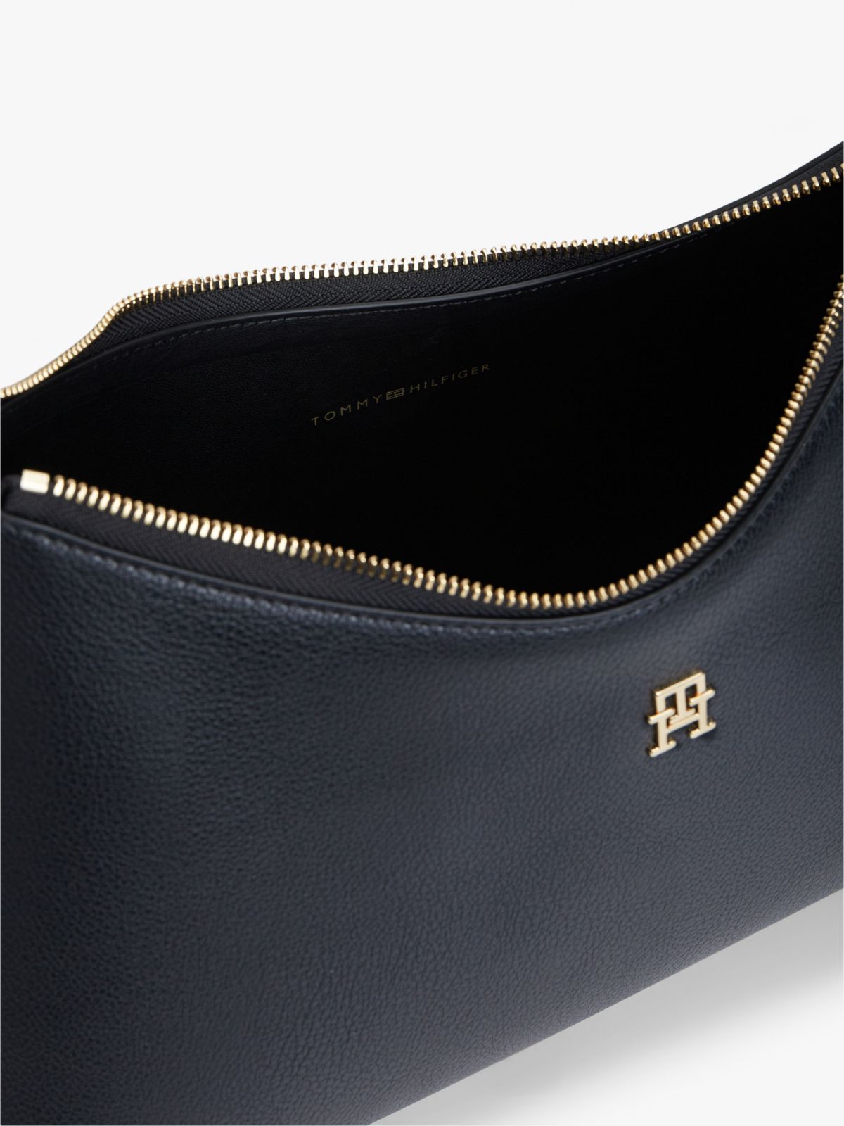 Hilfiger Icon Pebble Grain Shoulder Bag — Black