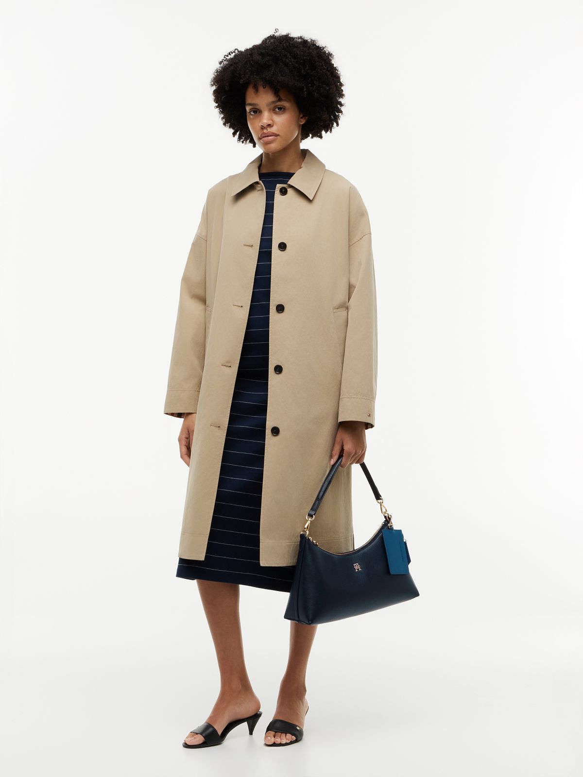 Hilfiger Icon Pebble Grain Shoulder Bag — Blue