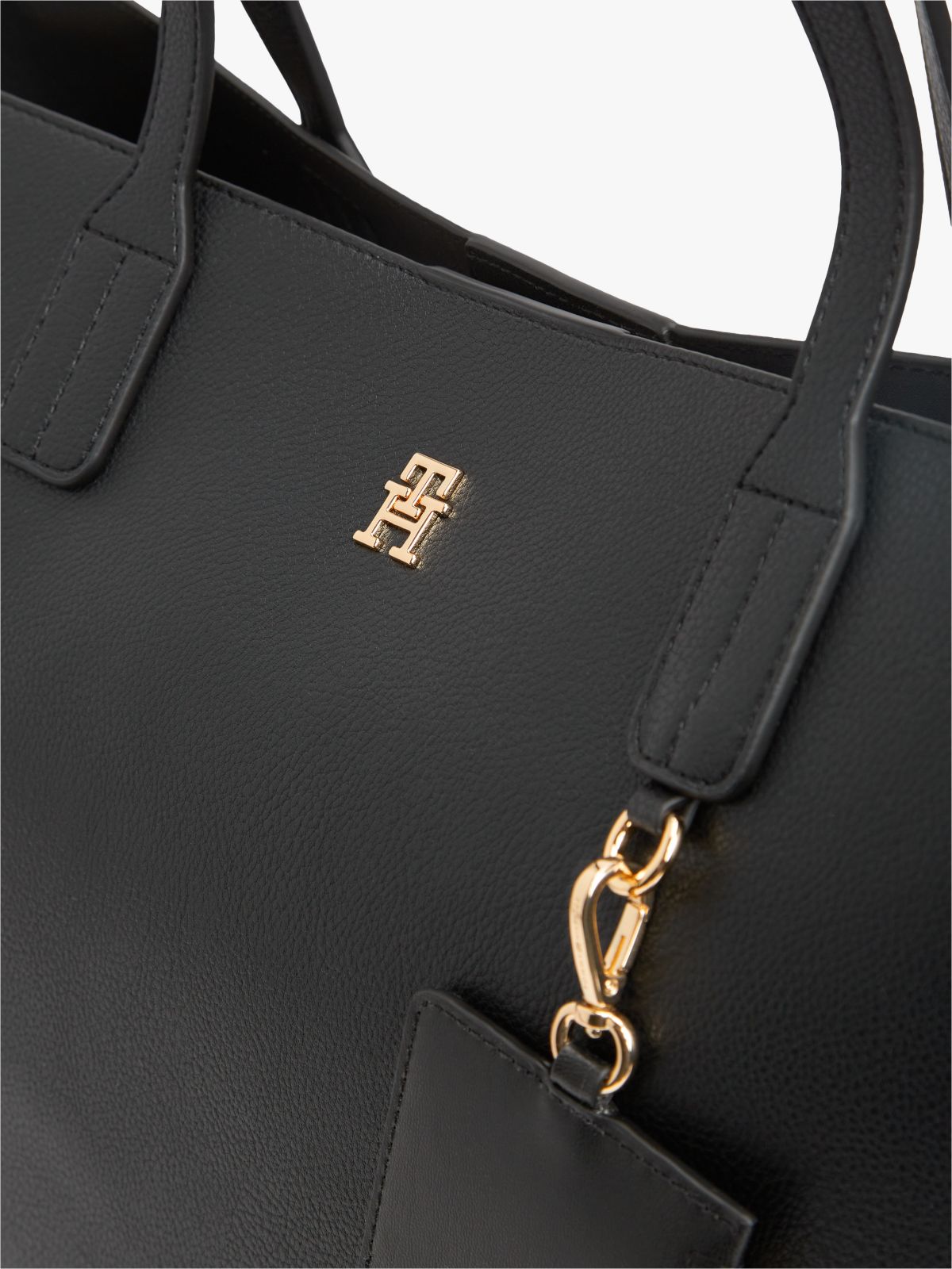 Hilfiger Icon Tote Bag With Detachable Purse — Black