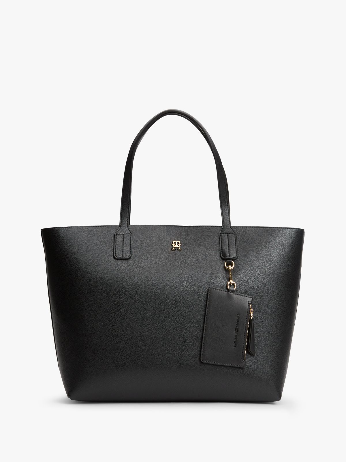 Hilfiger Icon Tote Bag With Detachable Purse — Black