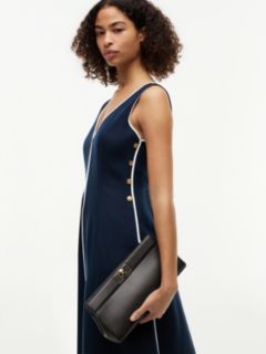 Modern Chain TH Monogram Clasp Clutch — Black 2