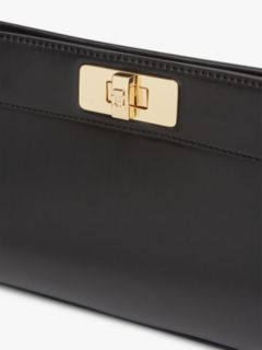 Modern Chain TH Monogram Clasp Clutch — Black 5