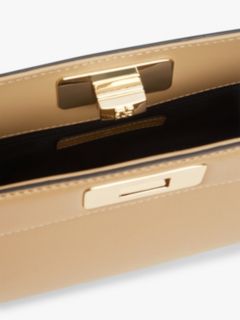 Modern Chain TH Monogram Clasp Clutch — Khaki 4