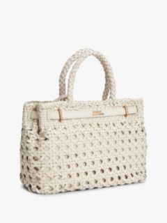 The American Icon Braided Leather Tote Bag — Beige 3