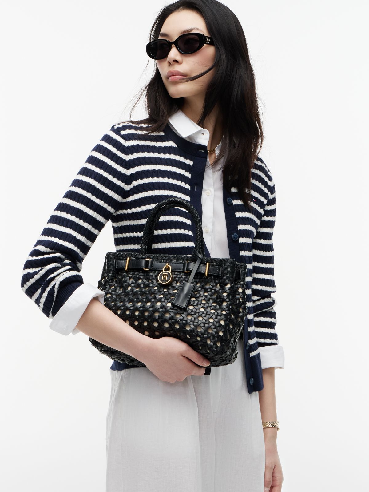The American Icon Braided Leather Tote Bag — Black