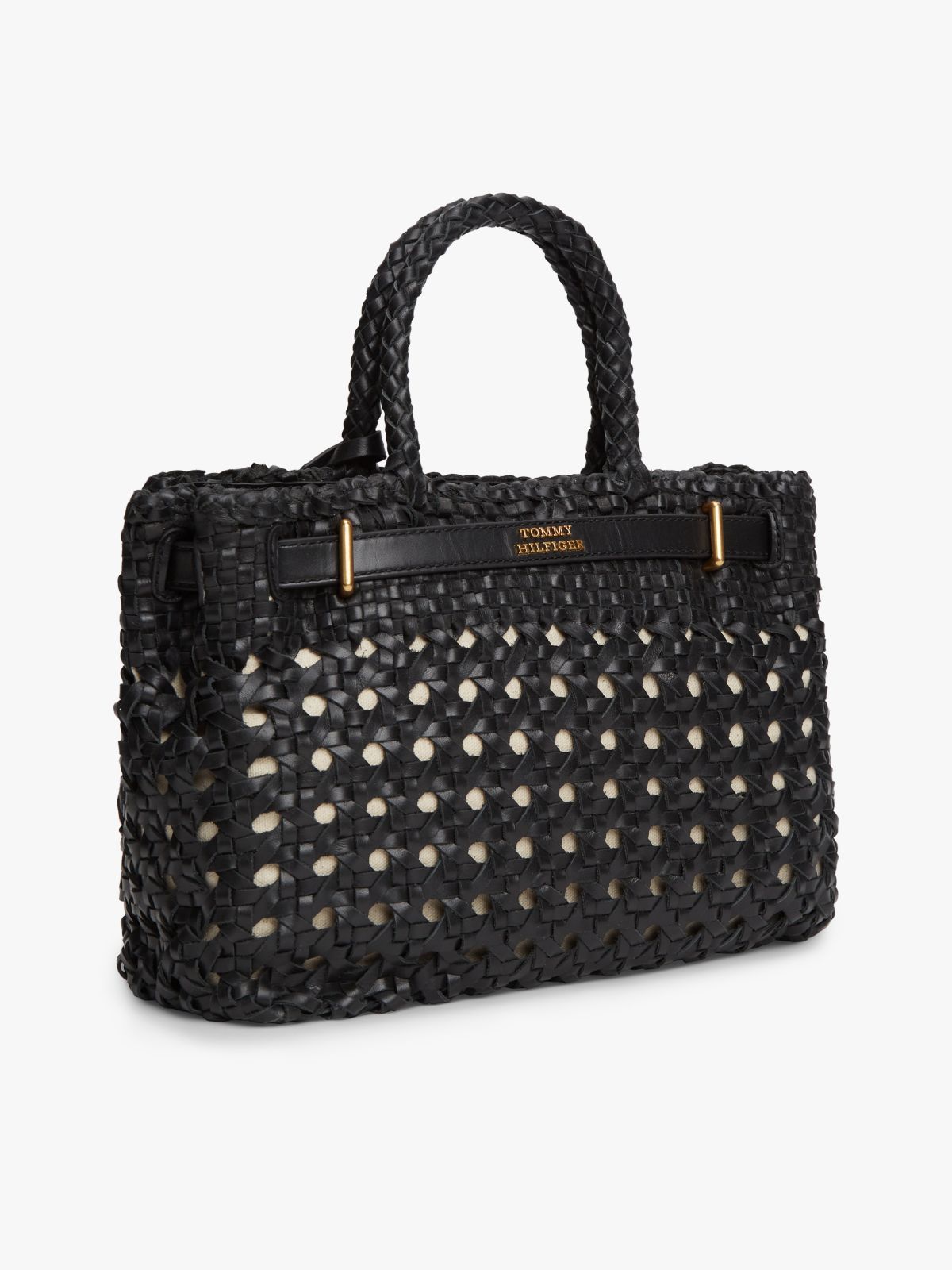 The American Icon Braided Leather Tote Bag — Black
