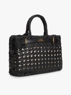 The American Icon Braided Leather Tote Bag — Black 3