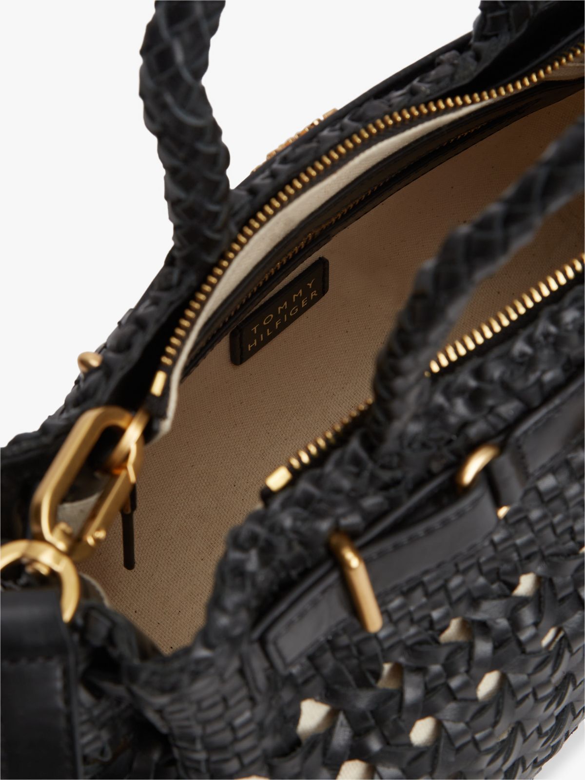 The American Icon Braided Leather Tote Bag — Black