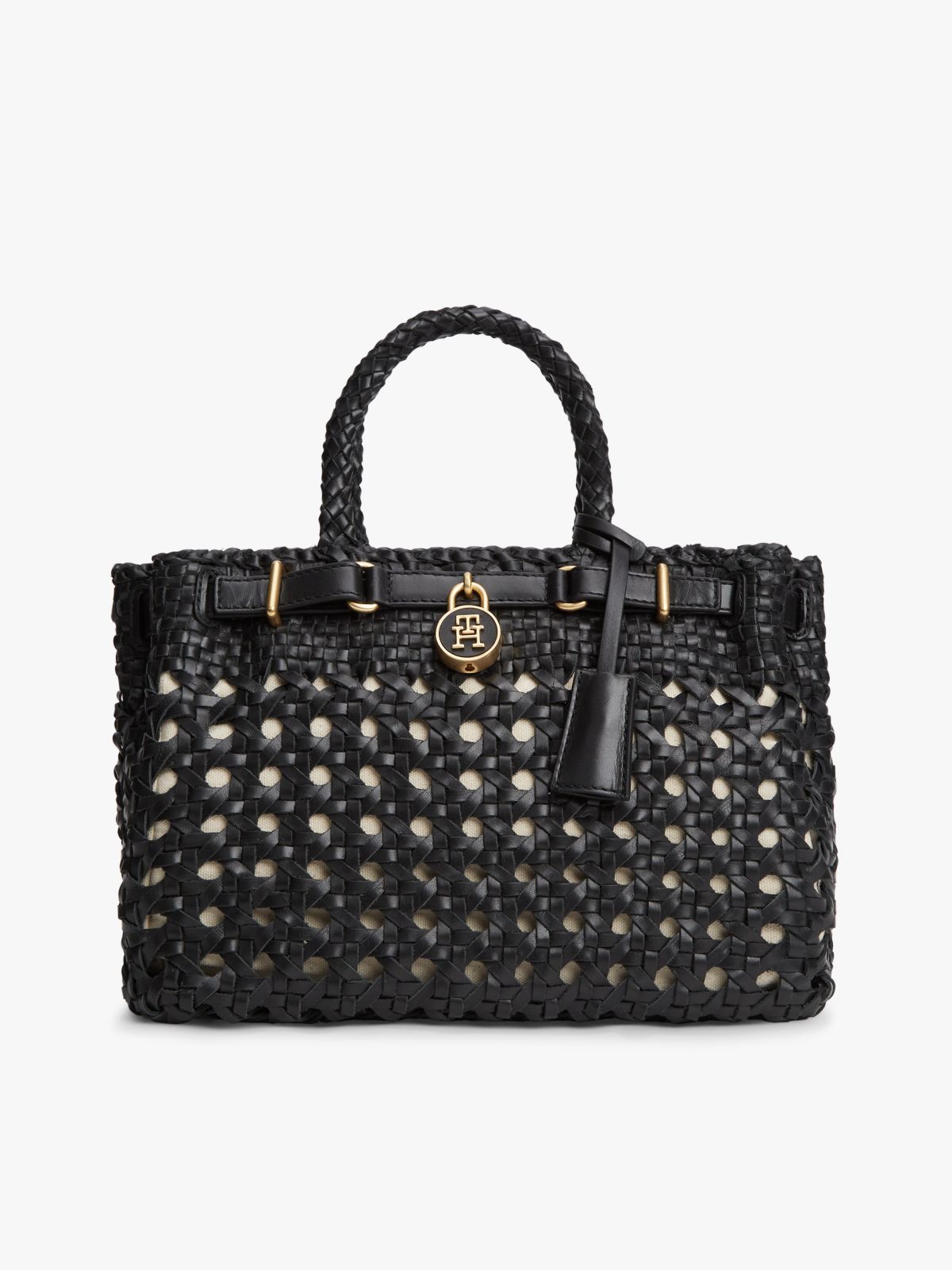 The American Icon Braided Leather Tote Bag — Black
