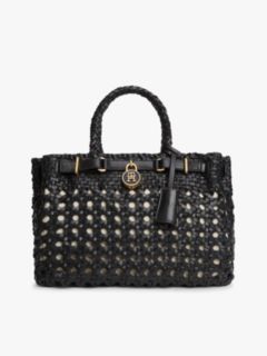 The American Icon Braided Leather Tote Bag — Black 1