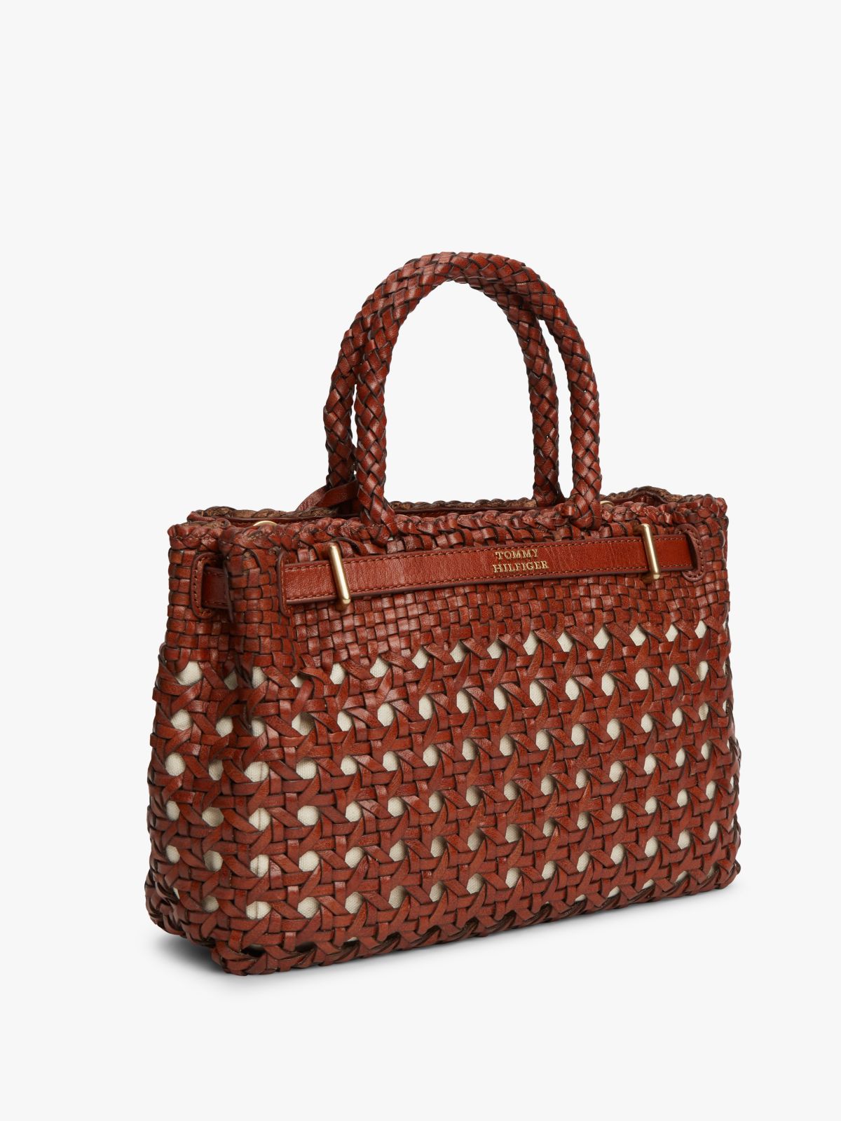 The American Icon Braided Leather Tote Bag — Brown
