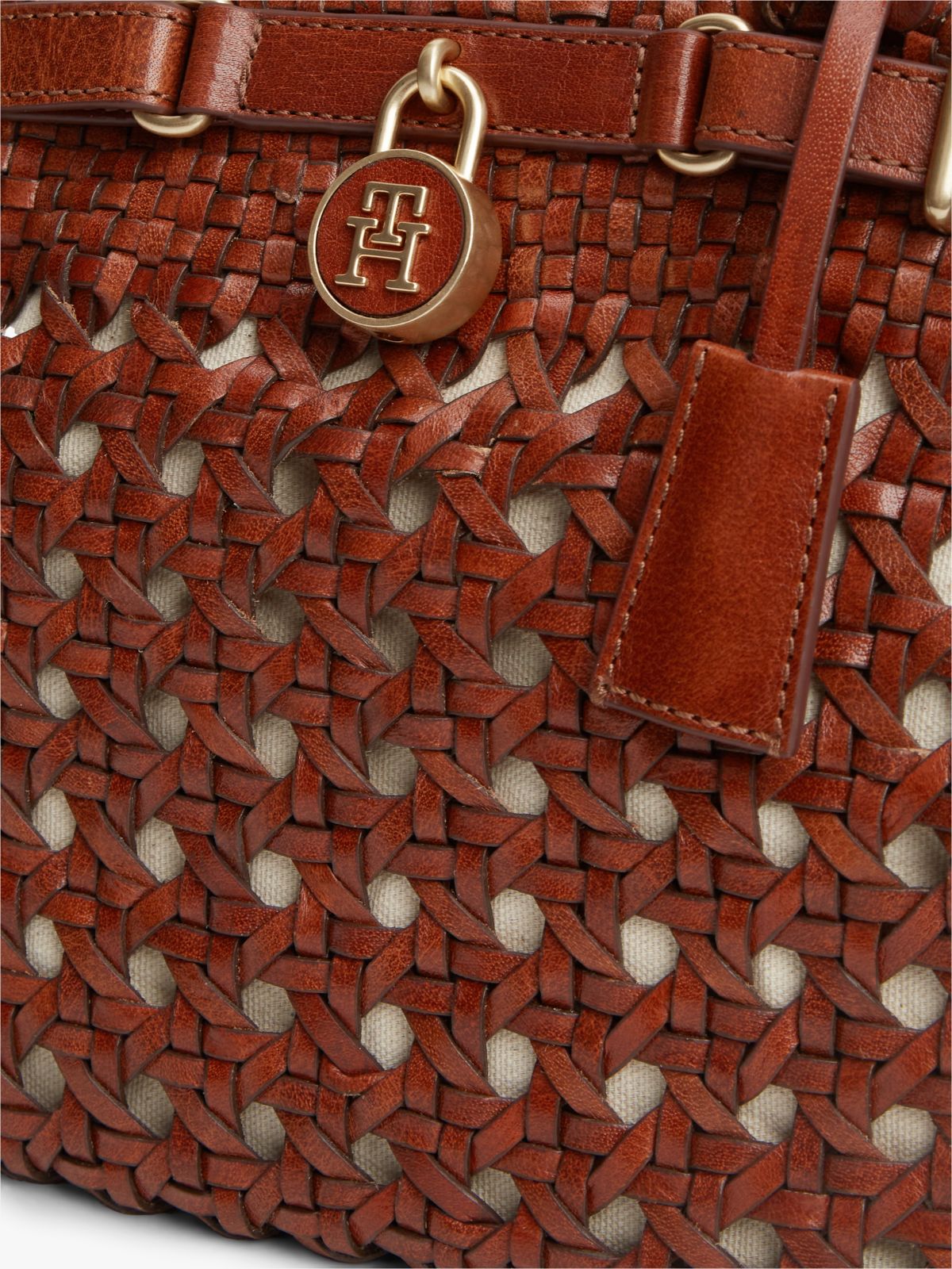 The American Icon Braided Leather Tote Bag — Brown